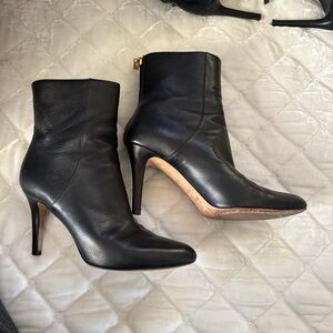 Jimmy Choo Black Leather Heeled Boots